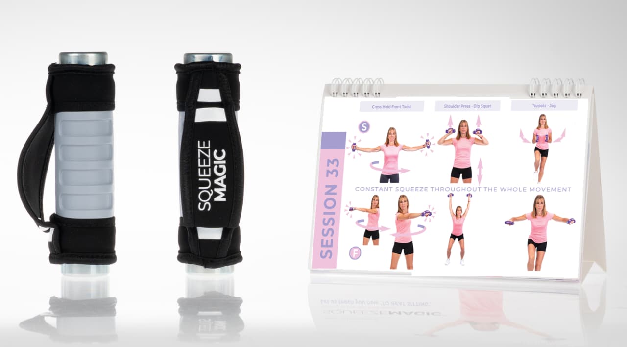 Squeeze Magic Dumbbells and BOOK